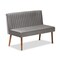 Baxton Studio Dining Nook, 47.25 W, 27.75 H, Wood, Grey/Walnut Brown 214-11960-9305-ZORO - alternate 8